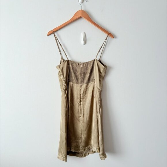 Aritzia Wilfred Skye Mini Dress Champagne Beige Size Small - Picture 4 of 6